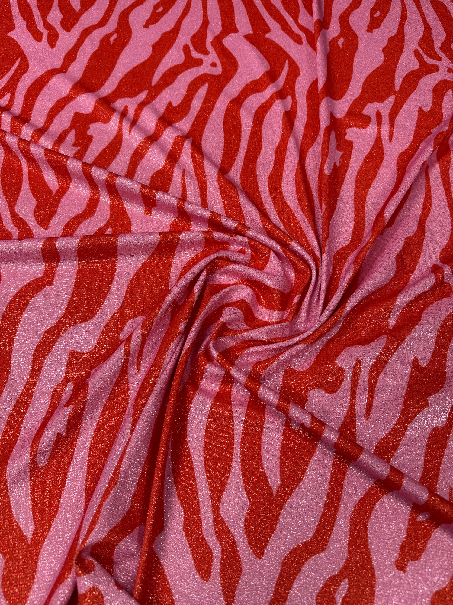 Zebra Desen Simli Lurex Kumaş