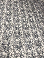 Yunan Heykel Designi upholstery fabric with intricate classical patterns in black and white for elegant home décor