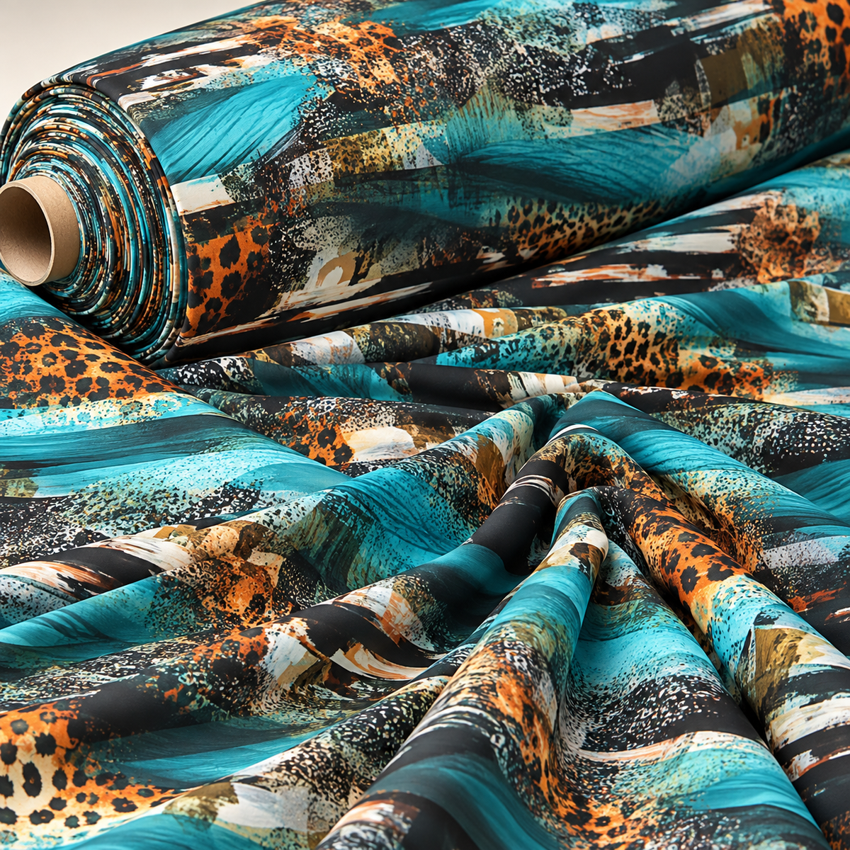 Abstract Animal Print Fabric by the Metre - Whotex Fabrics London