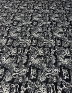 Abstract Black & White Crepe Fabric by the Metre - Whotex Fabrics London