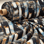 Abstract Pattern Crepe Fabric by the Metre - Whotex Fabrics London