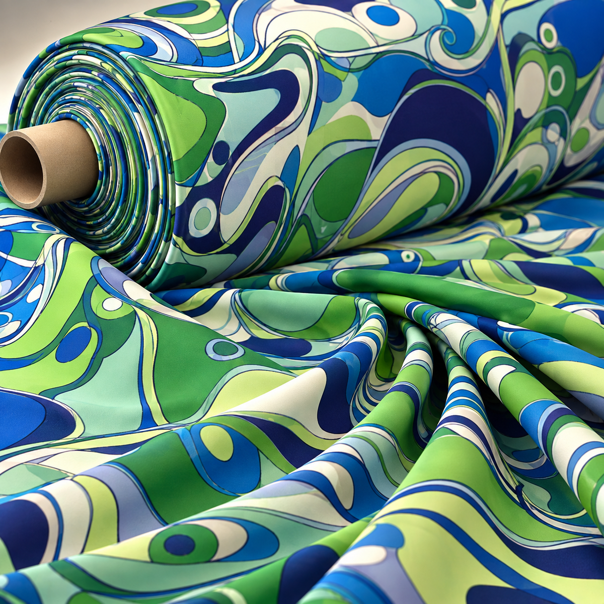 Abstract Print Lycra Stretch Fabric by the Metre - Whotex Fabrics London