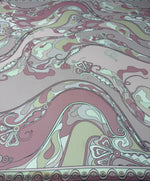 Abstract Swirl Print Chiffon Fabric by the Metre - Whotex Fabrics London