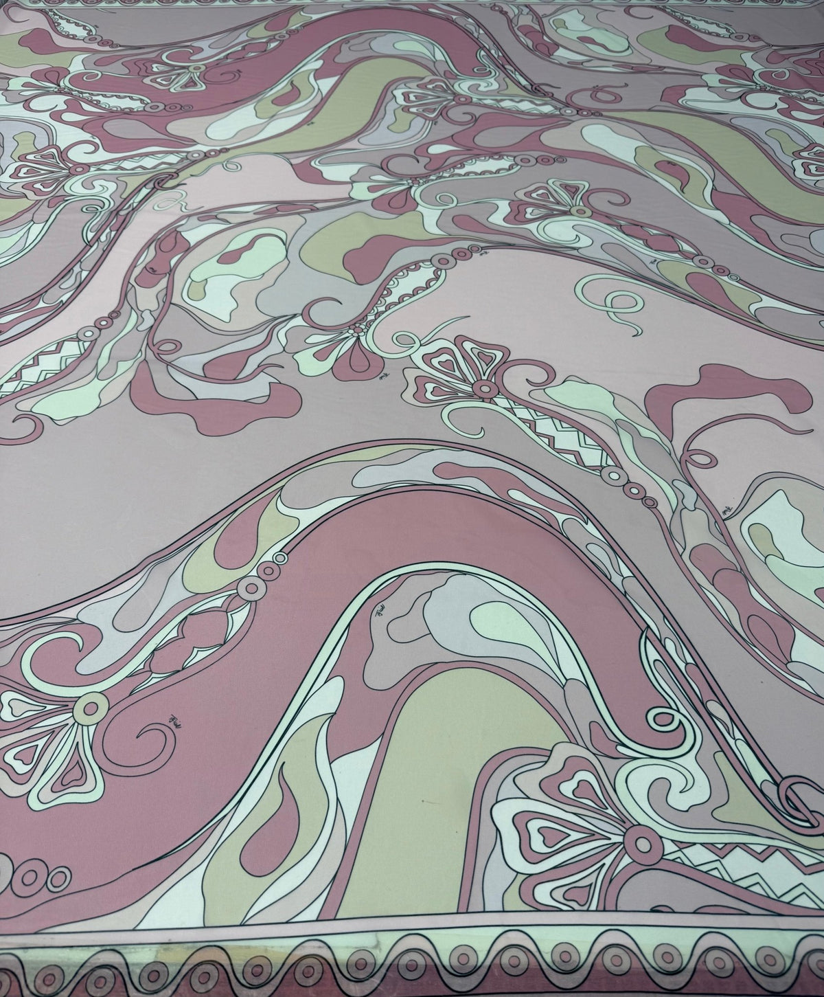 Abstract Swirl Print Chiffon Fabric by the Metre - Whotex Fabrics London
