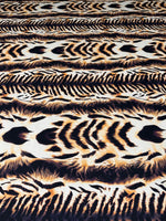 Abstract Tiger Stripe Organic Cotton Poplin Fabric by the Metre - Whotex Fabrics London