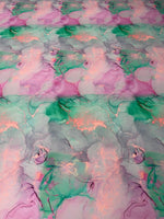 Abstract Watercolour Lycra Stretch Fabric by the Metre - Whotex Fabrics London