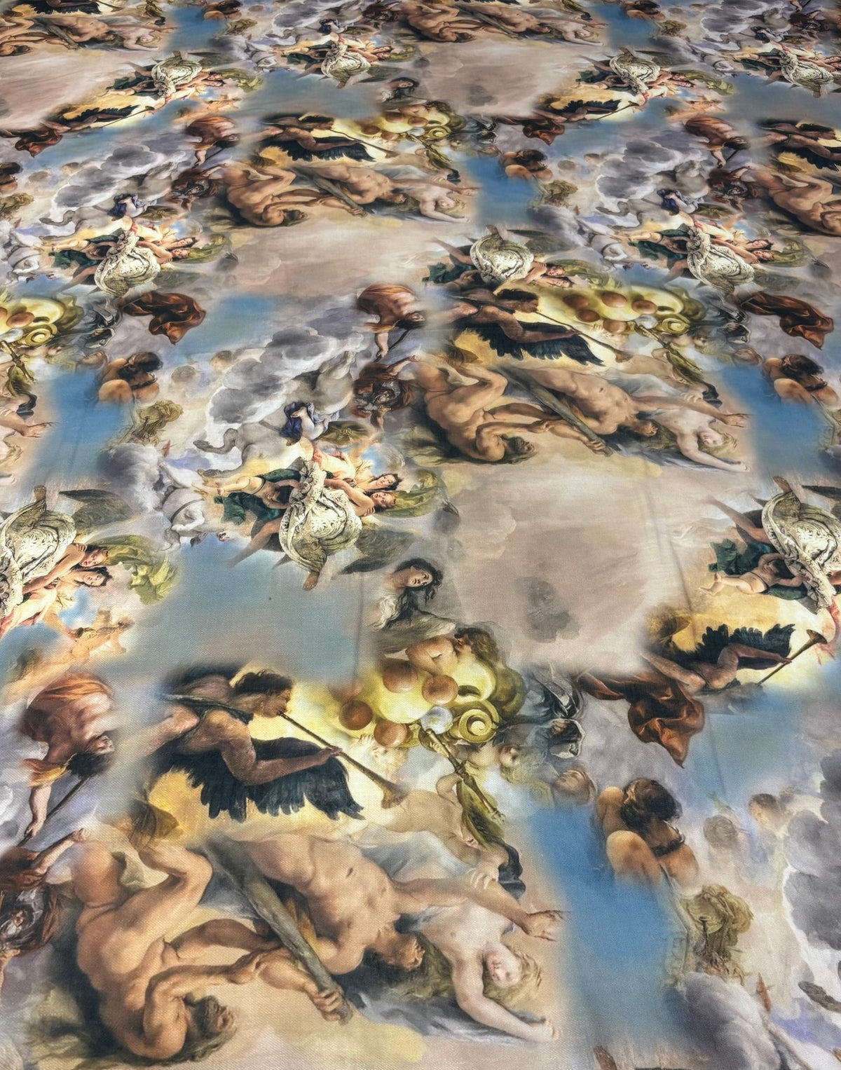 Artistic Printed Linen Fabric by the Metre - Whotex Fabrics London