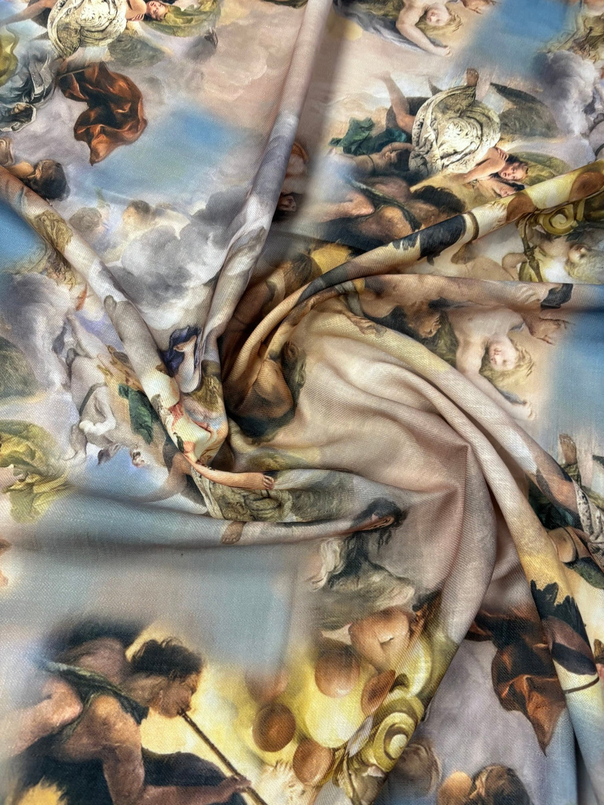 Artistic Printed Linen Fabric by the Metre - Whotex Fabrics London