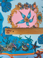 Baby Blue Oyster Sea Shell Fabric – Multiple Fabric Options, Sold by Metre - Whotex Fabrics London