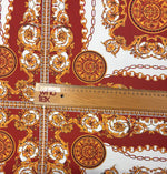 Baroque Chain Print Crepe Fabric by the Metre - Whotex Fabrics London