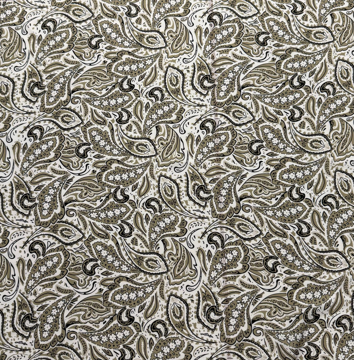 Beige & Cream Paisley Fabric by the Metre – Classic Style - Whotex Fabrics London