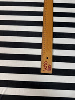 Black and White Horizontal Striped Fabric by the Metre - Whotex Fabrics London
