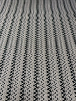Black Silver Zigzag Lurex Fabric by the Metre - Whotex Fabrics London