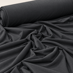Black Stretch Cupro Blend Fabric by the Metre - Whotex Fabrics London