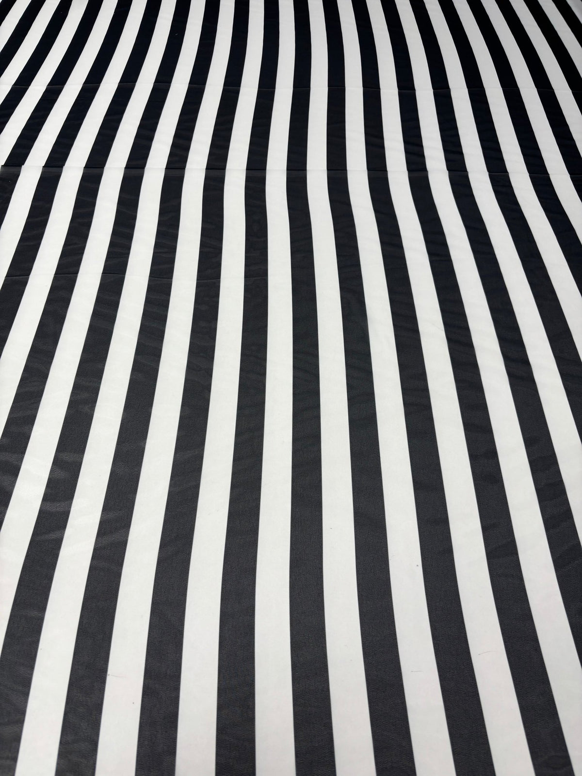 Black & White Stripe Chiffon Fabric by the Metre - Whotex Fabrics London