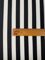 Black White Stripe Upholstery Fabric by the Metre - Whotex Fabrics London