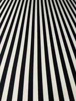 Black White Stripe Upholstery Fabric by the Metre - Whotex Fabrics London