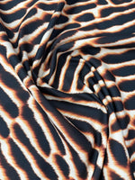 Brown Black Animal Print Upholstery Fabric by the Metre - Whotex Fabrics London