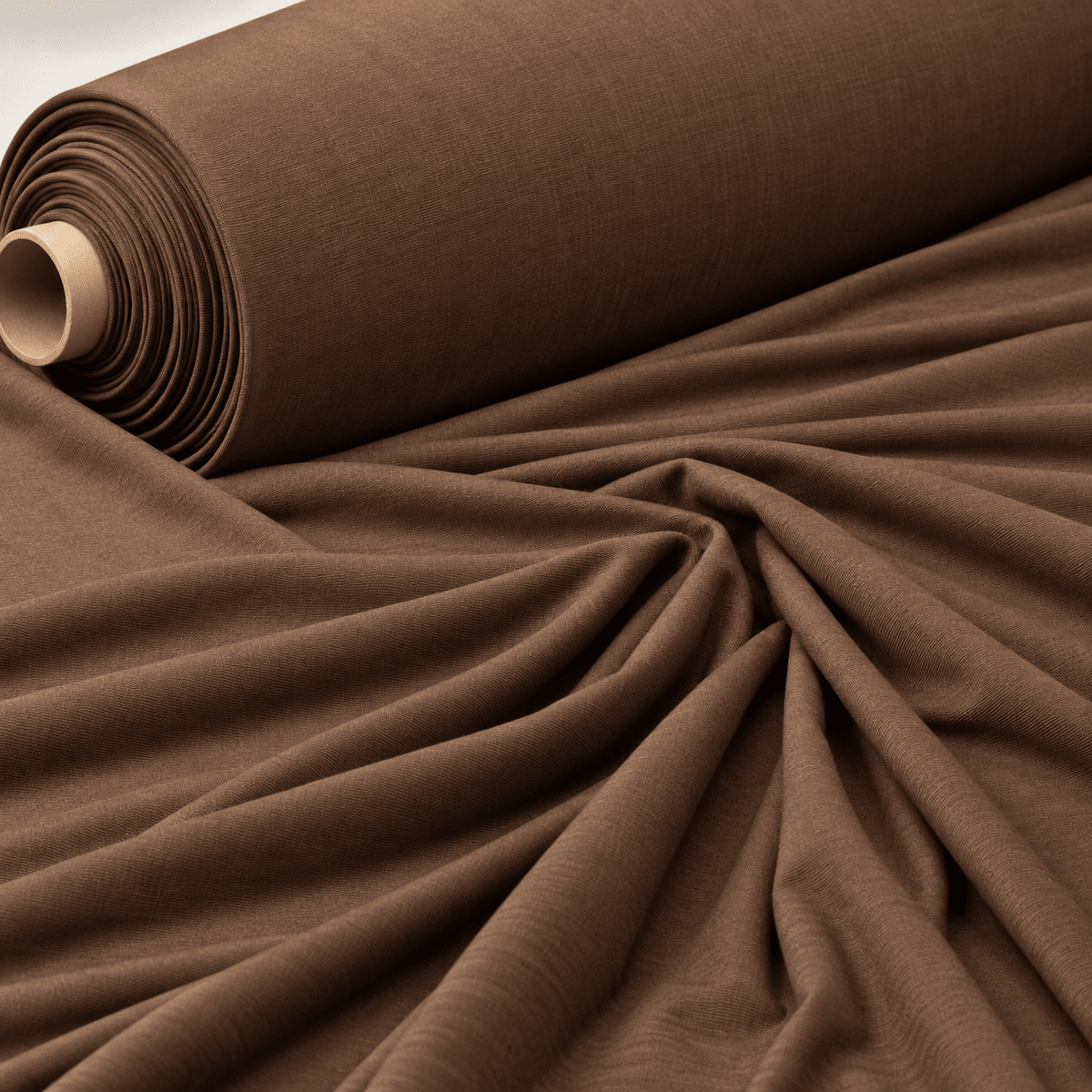 Brown Modal Stretch Jersey Fabric by the Metre - Whotex Fabrics London