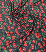 Cherry Print Fabric by the Metre - Whotex Fabrics London