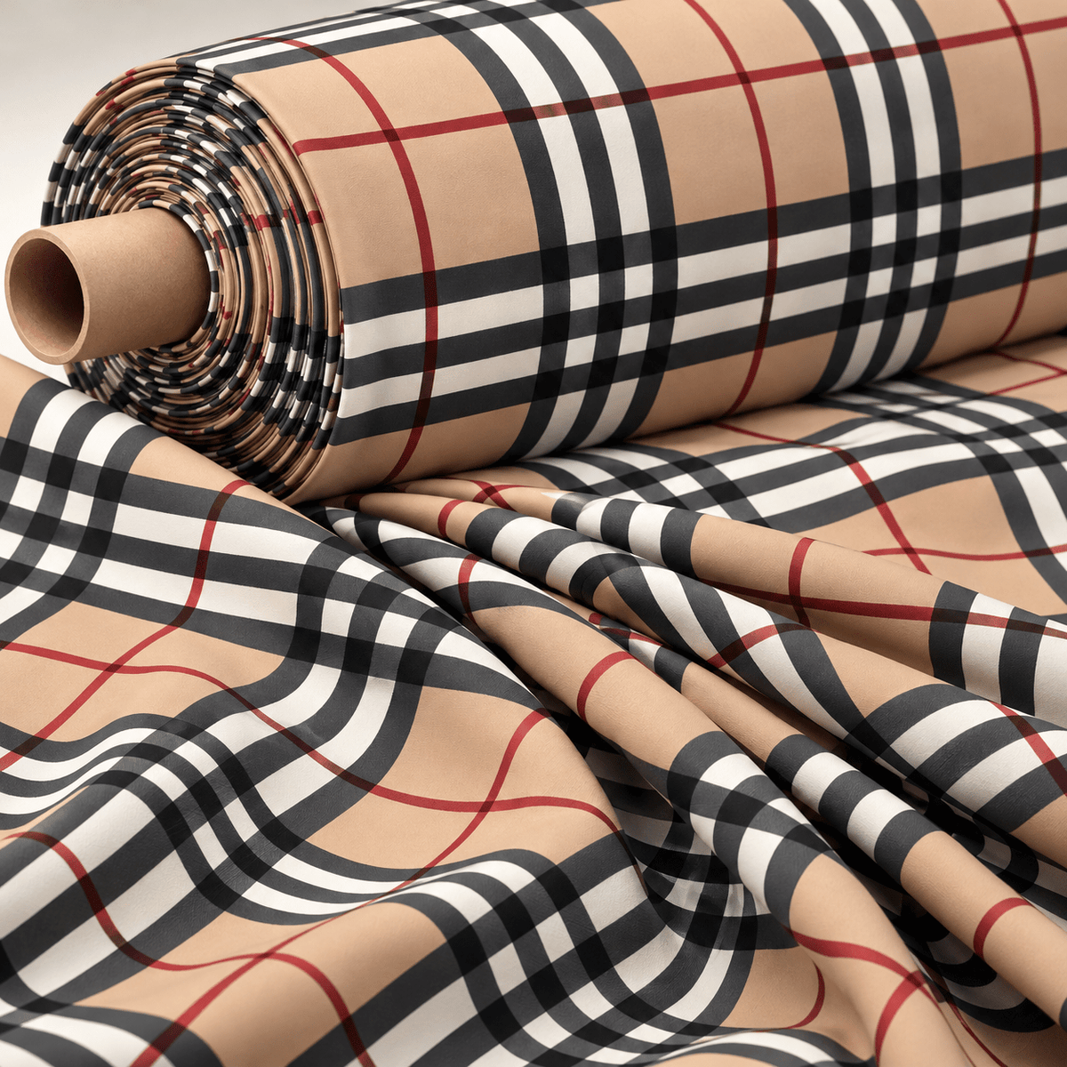 Classic Check Lycra Stretch Fabric by the Metre - Whotex Fabrics London