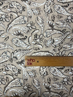 Classic Paisley Linen Fabric by the Metre - Whotex Fabrics London