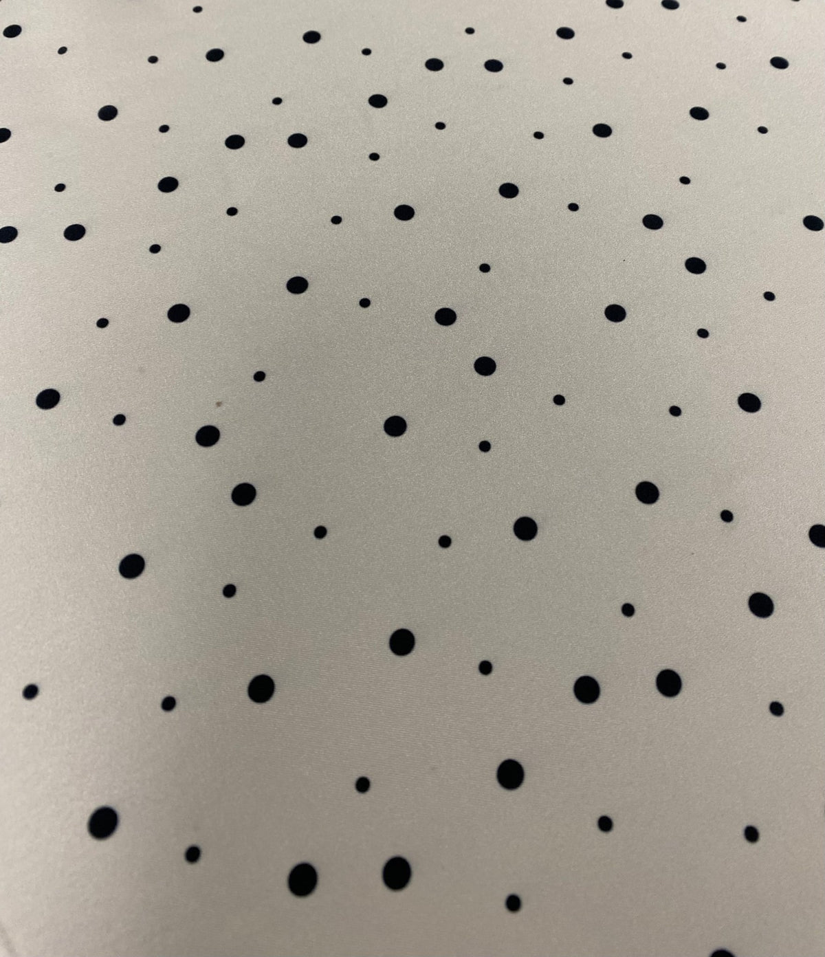 Elegant Polka Dot Fabric – Soft Beige with Black Dots - Whotex Fabrics London