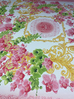 Floral Orchid Crepe Fabric by the Metre - Whotex Fabrics London