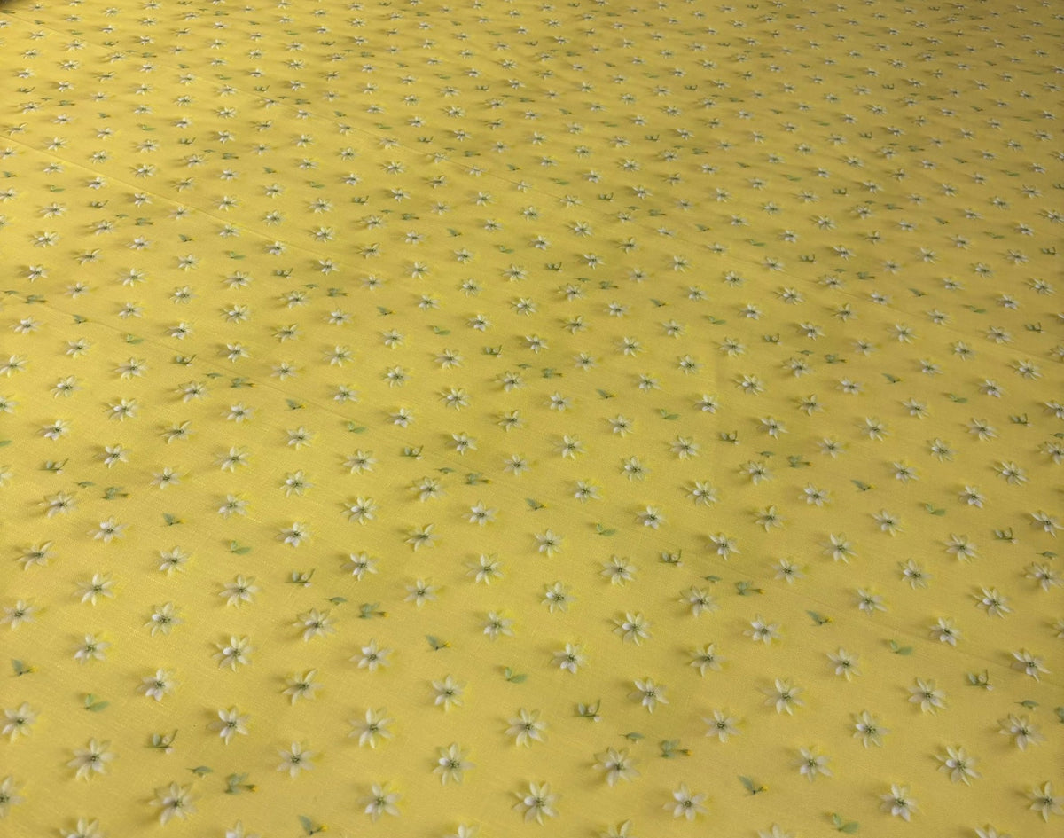 Floral Print Linen Fabric by the Metre - Whotex Fabrics London