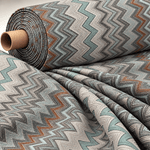 Geometric Chevron Pattern Fabric by the Metre - Whotex Fabrics London