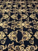 Gold Baroque Crepe Fabric by the Metre - Whotex Fabrics London