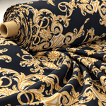 Gold Baroque Crepe Fabric by the Metre - Whotex Fabrics London