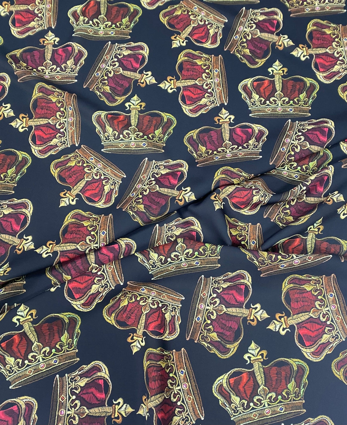 Golden Crown Fabric – Fabric by Metre, Multiple Options for Sewing & Dressmaking - Whotex Fabrics London