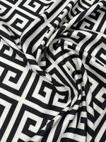 Greek Key Print Fabric Sold by Metre - Whotex Fabrics London