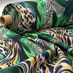 Green Animal Print Upholstery Fabric by the Metre - Whotex Fabrics London