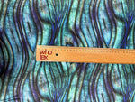 Green Wave Print Lycra Satin Fabric by the Metre - Whotex Fabrics London