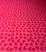 Heart Print Spandex Fabric by the Metre for Dresses - Whotex Fabrics London