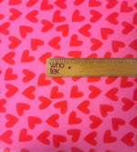 Heart Print Spandex Fabric by the Metre for Dresses - Whotex Fabrics London