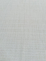 White sparkling tweed fabric with wool blend texture for jackets and skirts