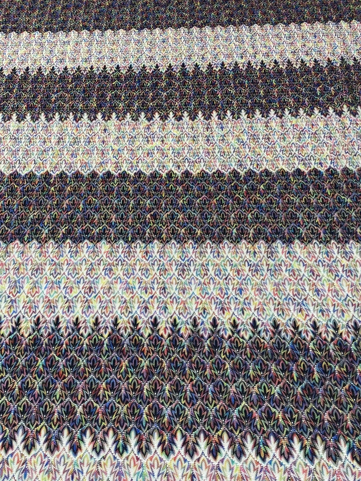 Iridescent Multicolour Mesh Knit Fabric by the Metre - Whotex Fabrics London