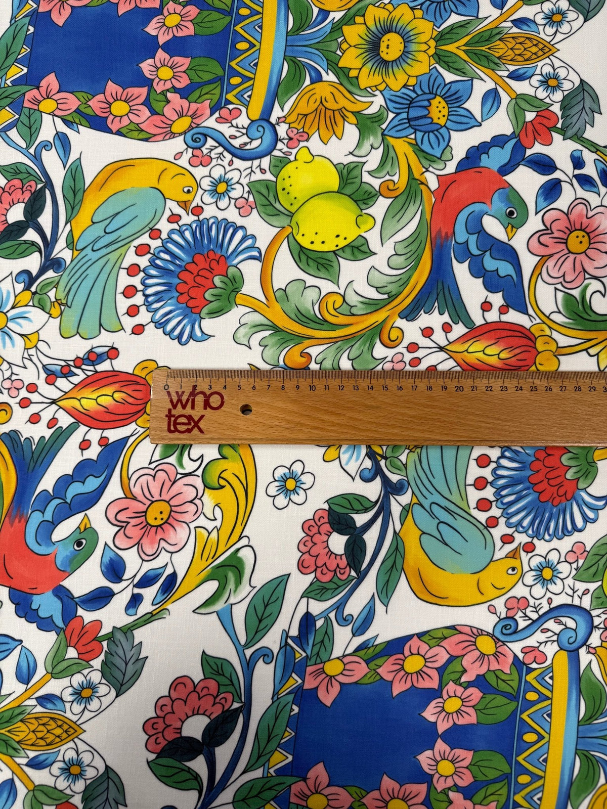 Italian Floral Lemon Pattern Fabric – Multiple Fabric Options, Sold by Metre - Whotex Fabrics London