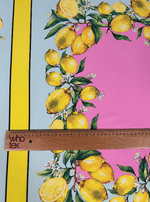 Lemon Border Print Fabric - Whotex Fabrics London