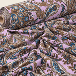 Lilac Paisley Fabric by the Metre - Whotex Fabrics London