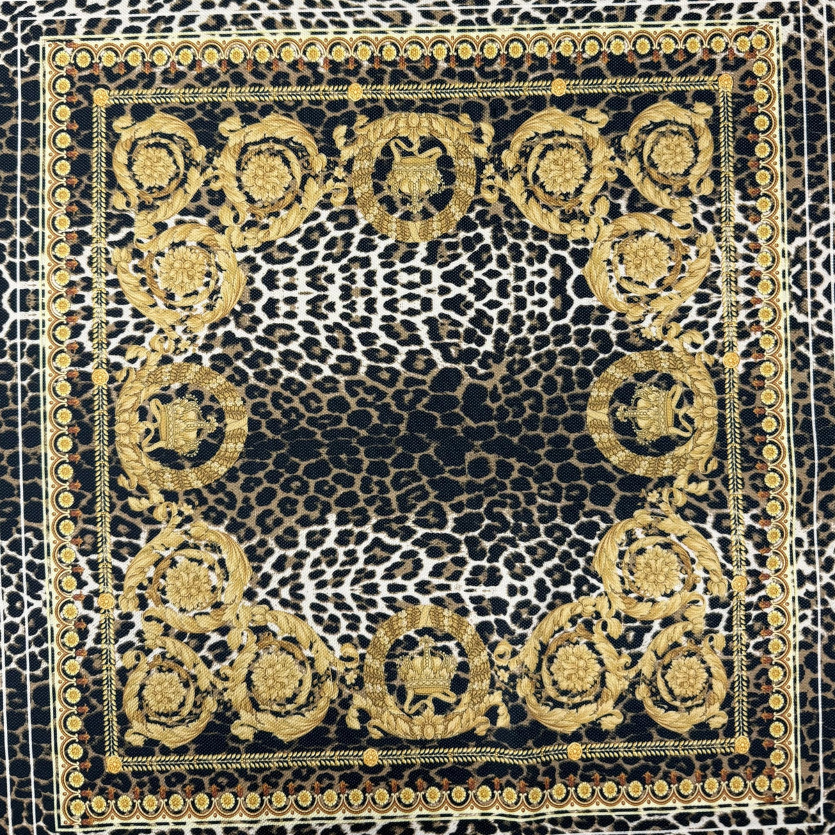 Luxury Baroque Leopard Upholstery Fabric by the Metre - Whotex Fabrics London