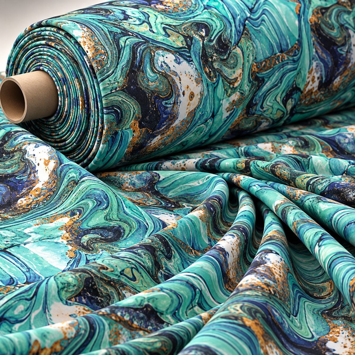Marble Effect Chiffon Fabric by the Metre - Whotex Fabrics London