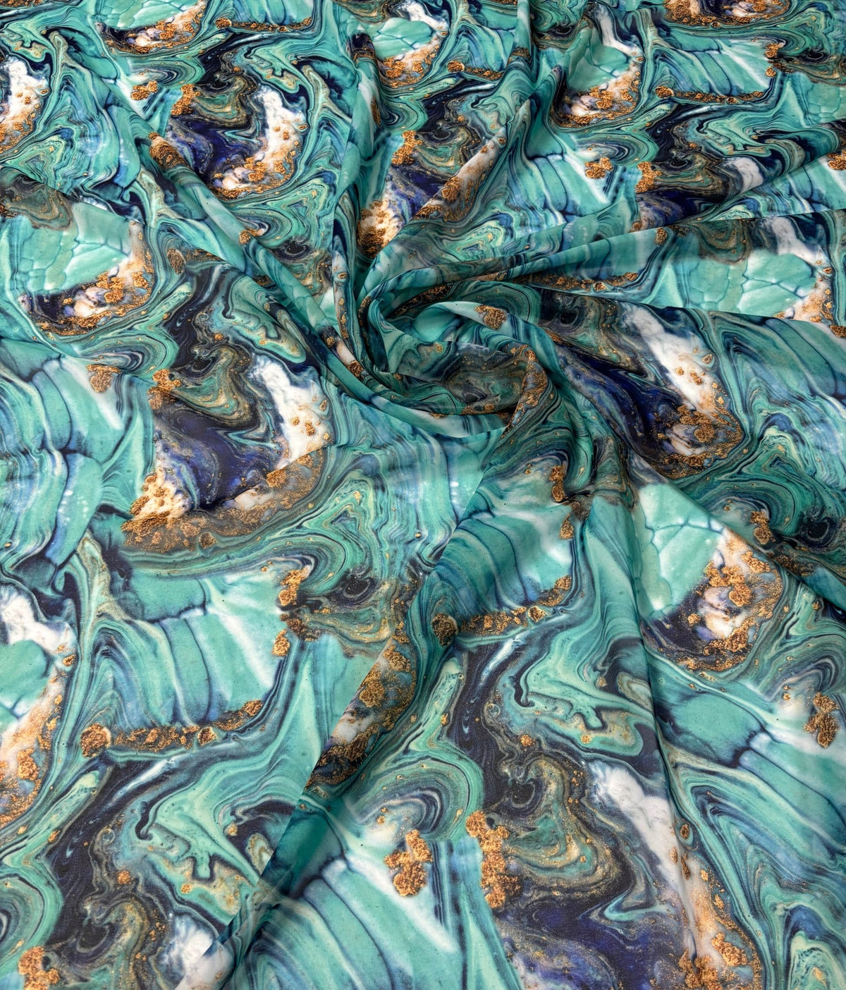 Marble Effect Chiffon Fabric by the Metre - Whotex Fabrics London