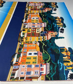 Mediterranean Village Crepe Fabric by the Metre – Colourful - Whotex Fabrics London