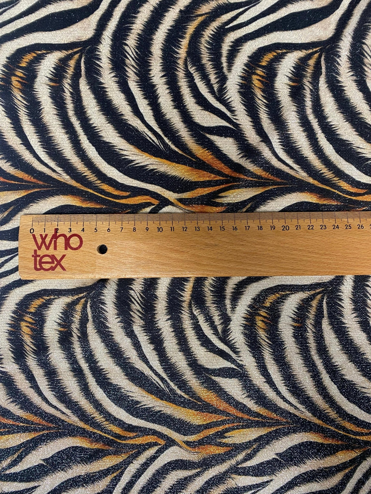 Metallic Zebra Print Lurex Fabric by the Metre - Whotex Fabrics London