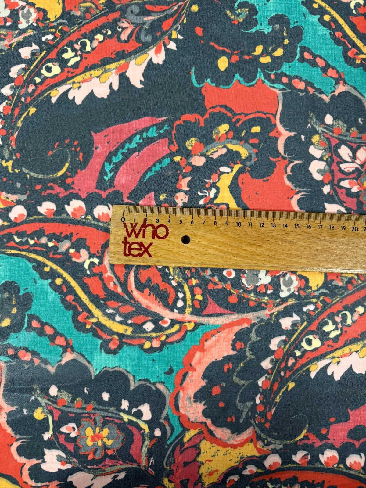 Multicolour Paisley Fabric – Soft Drape Dressmaking Cloth - Whotex Fabrics London