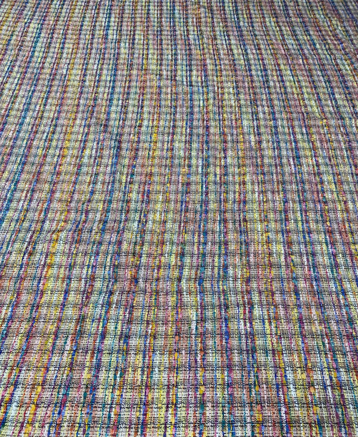 Multicolour Textured Wool Tweed Fabric by the Metre - Whotex Fabrics London